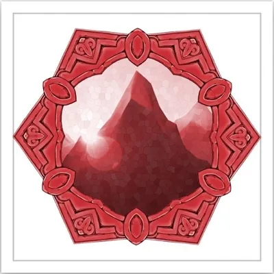 The mountain badge relates to heroes struggling with a challenging mountain range during an epic quest for longer healthy life.