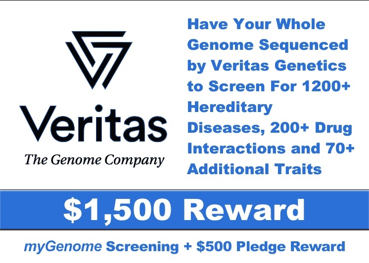 AgeMeter Campaign Reward Veritas Genome Scan