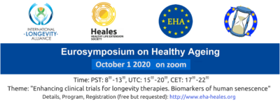 Eurosymposium on healthy Ageing 2020 banner