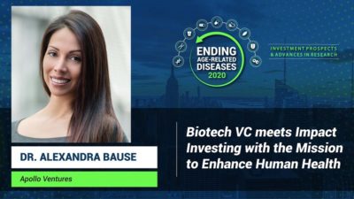 Dr. Alexandra Bause at Ending Age-Related Diseases 2020