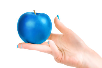 A blue apple