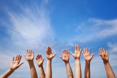 Raised hands thumbnail
