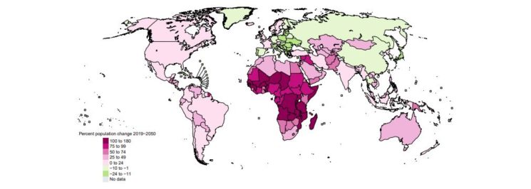 Population change by area