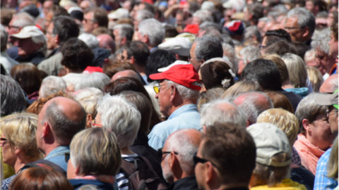 Elderly crowd