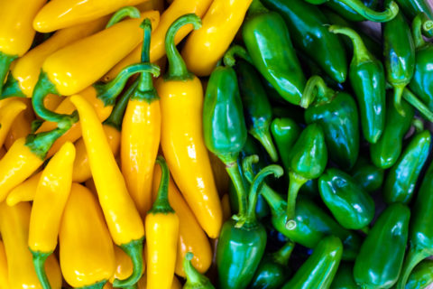 Raw hot peppers are a source of quercetin.