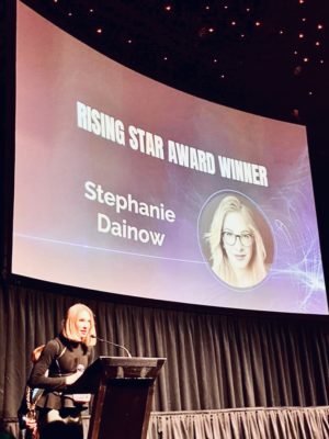Stephanie Dainow wins the 2022 Rising Star award.
