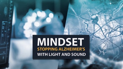Mindset is a light and sound headset for treating Alzheimer's disease.