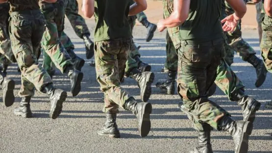 Running soldiers
