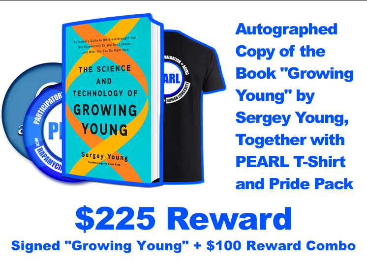 PEARL Rapamycin Lifespan Campaign Reward: Book Shirt Pride Combo