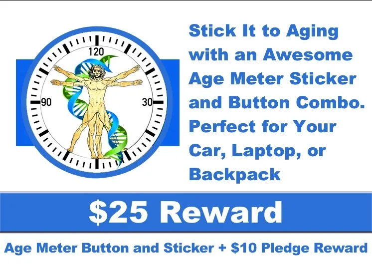 AgeMeter Campaign Reward Button and Sticker