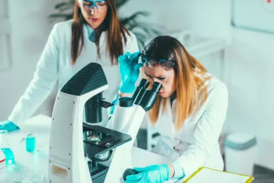 Researchers in the lab