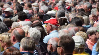 Elderly crowd