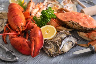 Shellfish are a source of glucosamine.