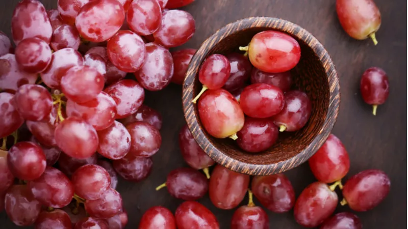 Red grapes