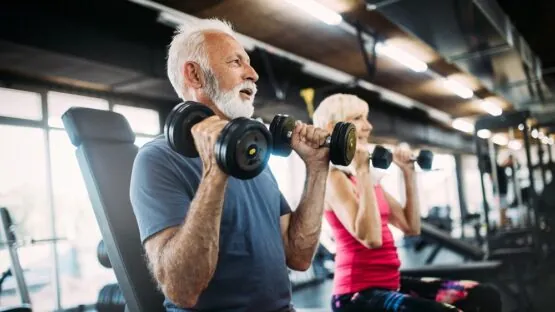 Older people exercising