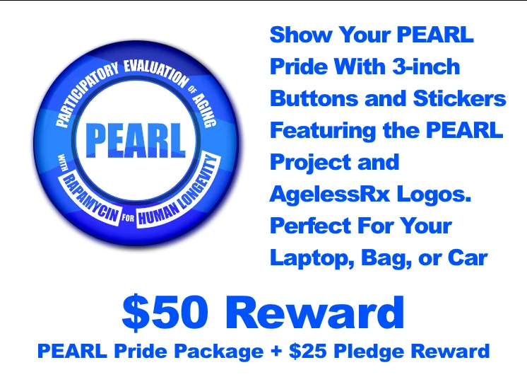 PEARL Rapamycin Lifespan Campaign Reward: Sticker Pride Pack